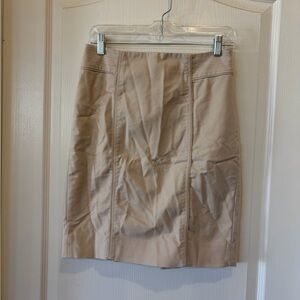 WHBM Light Beige Pencil Skirt